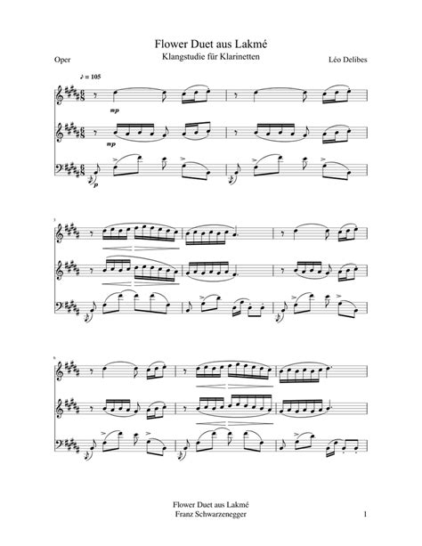 Flower Duet Sheet Music For Violin