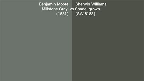 Benjamin Moore Millstone Gray 1581 Vs Sherwin Williams Shade Grown