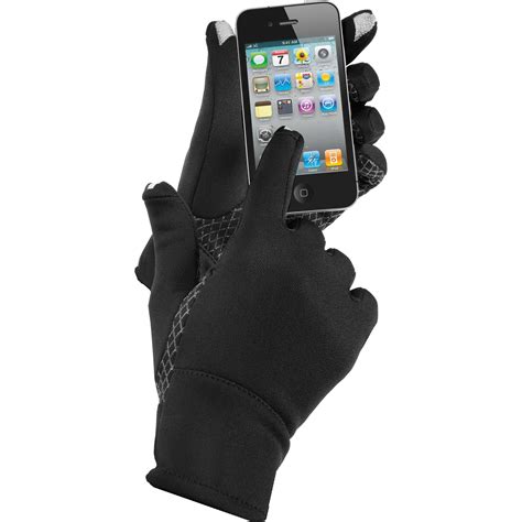 Isotoner Power Stretch Running Gloves Small Black Sm