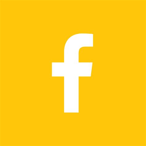 Free High-Quality Facebook Logo Png Yellow Background for Creative Design