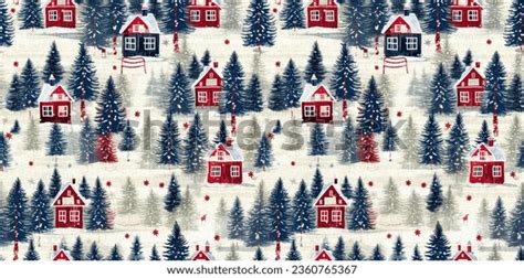 Rustic Country Christmas Cottage Primitive Hand Stock Illustration 2360765367 | Shutterstock