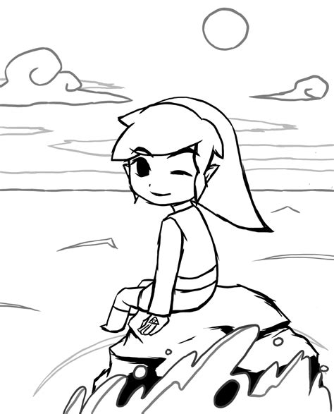 Zelda Wind Waker Coloring Pages Sketch Coloring Page