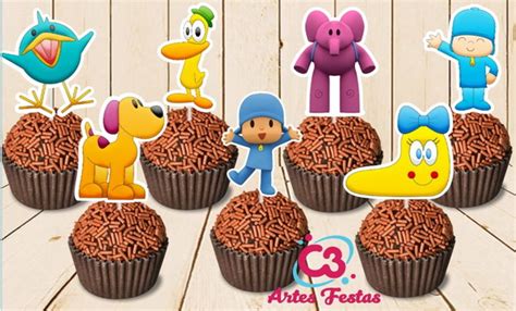 Pocoyo Topper Tag Docinhos Doces Frete Gratis Elo