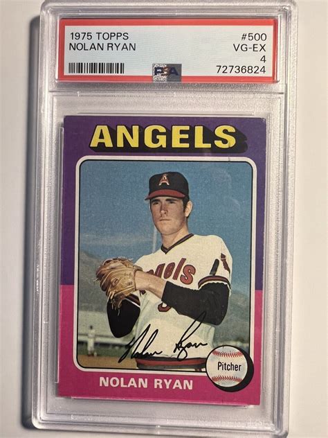 1975 Topps Nolan Ryan 500 Vg Ex 4 Psa Graded Ebay