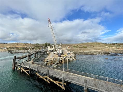 Kangaroo Island Port Upgrade Works Underway At Penneshaw Cape Jervis