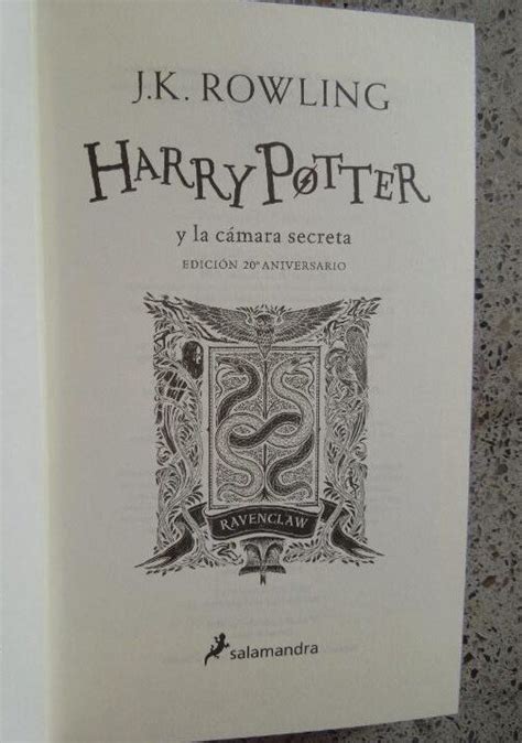 Libro Harry Potter Y La C Mara Secreta Edici N Ravenclaw Del