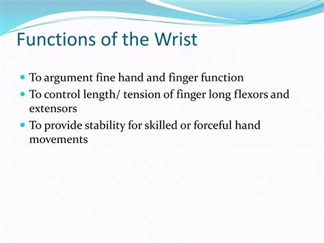 Bio-mechanics of the wrist joint | PPT