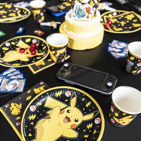 Serviettes Papier Pok Mon Pikachu Cm Noir