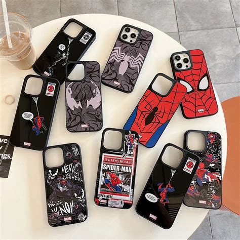 Fundas De Tel Fono De Pel Cula De Espejo De Superh Roes Marvels Spider