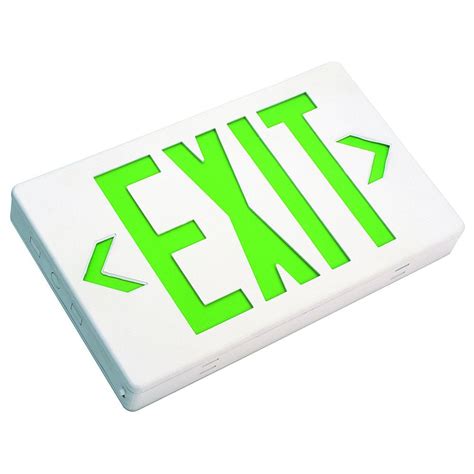 LED Exit Sign Single or Double Face - Green Letters 120/277V ...