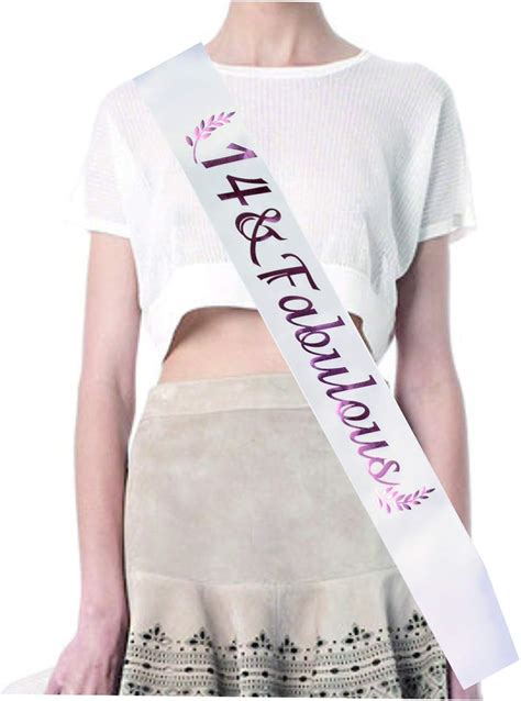 Amazon DoraDreamDeko 14th Birthday Sash And Tiara For Girls