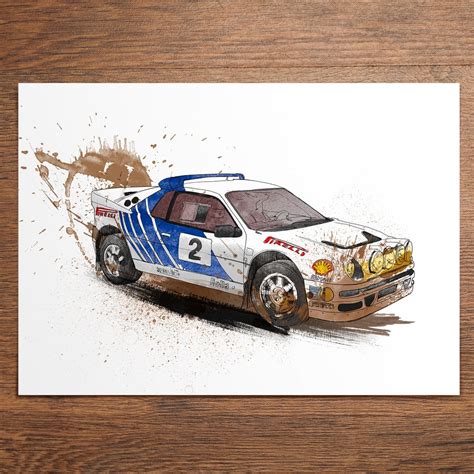 Ford Rs200 Rally Car Illustration - Etsy