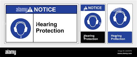 Safety Sign Wear Safety Hearing Protection Standard Ansi And Osha