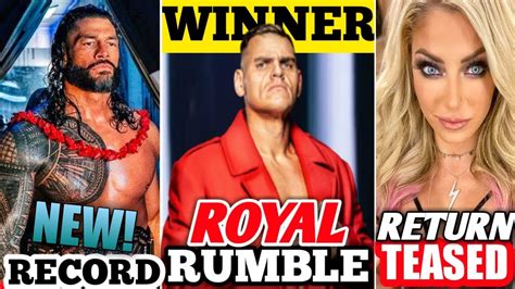 Gunther Royal Rumble 2024 Winner Roman Reigns New Record Alexa