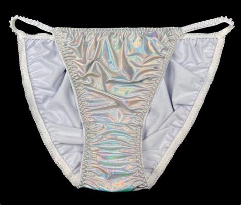 Shiny Holographic String Bikini Panty Etsy