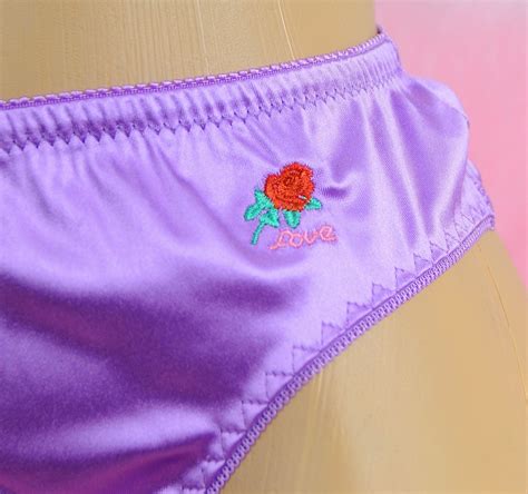 Grace Wetlook Sissy Embroidered Liquid Satin Colors Bikini Panties Sz M L Xl Ebay