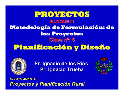 El Dise O Del Proyecto