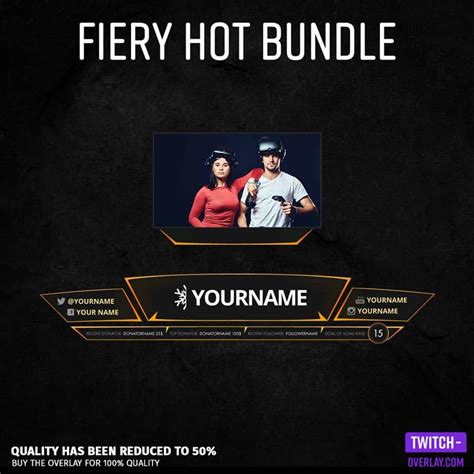 Fiery Hot Overlay Bundle Page Of Twitch Overlay