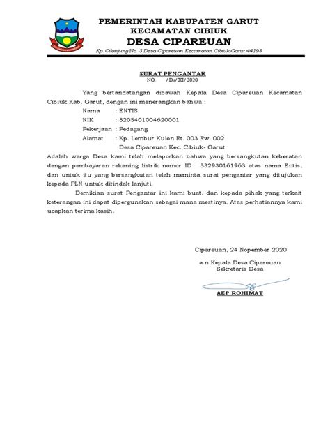 Surat Pengantar Desa Pdf