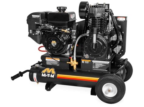 Mi T M 8 Gal Industrial Two Stage Gasoline Air Compressor Gas Powered