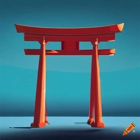 Futuristic japanese torii gate on Craiyon