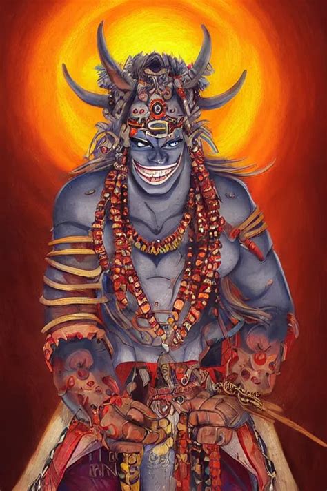 Beautiful Oni Portrait High Detail Full Body Mad Stable Diffusion