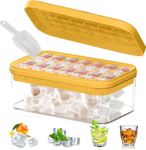 Susnuan Ice Cube Tray With Lid Ice Cubes Food Grade Silicone Ice