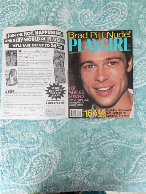 Playgirl August Brad Pitt Nude For Sale In Venice Fl Offerup