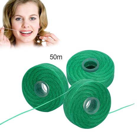 Azdent Pcs Bag Dental Flosser Rolls Mint Waxed D Pp Material Green