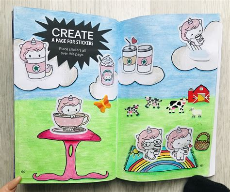 Create this book - Create a page for stickers | Create this book, Happy paintings, Art journal pages