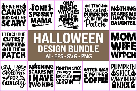 Halloween T Shirts Design Bundle Svg Graphic by RaiihanCrafts ...