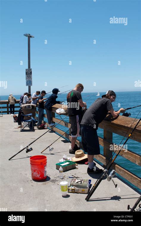 Balboa Pier On The Balboa Peninsular Newport Beach California Stock