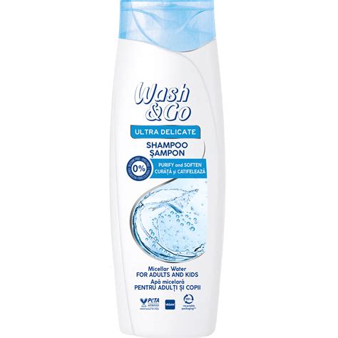 Шампоан Wash&Go с мицеларна вода, Ултра деликатен, 360 мл - eMAG.bg