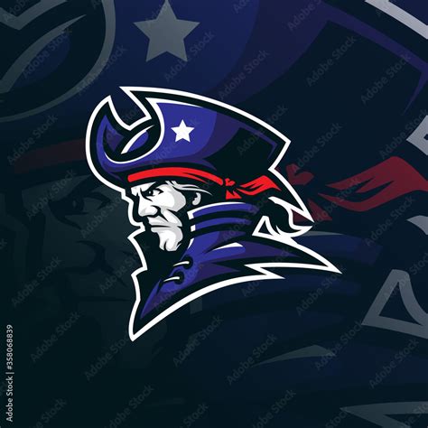 patriot mascot logo design vector with modern illustration concept ...