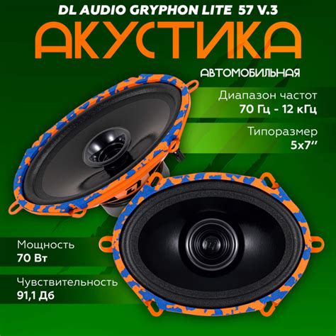 Динамики автомобильные DL Audio Gryphon Lite 57 V.3 широкополосная ...