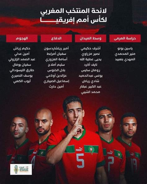 عاجل لائحة المنتخب المغربي للمشاركة في كأس أفريقيا للأمم 2024