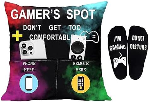 Svnntaa Gamer Gifts Pillow Cover Case X Inch With Dual Pockets