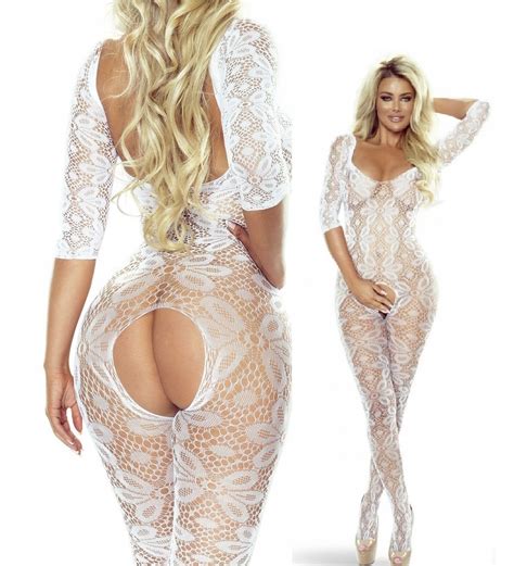 Z DZIURKĄ bodystocking bielizna erotyczna sexy strój body otwarte