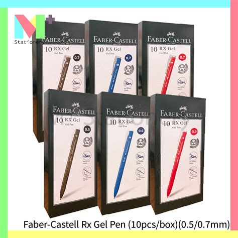 Faber Castell Rx Gel Pen Mm Mm Pcs Box Black Blue Red