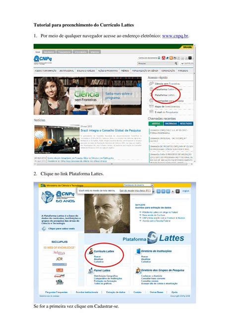 PDF Manual Para Preenchimento Do Curriculo Lattesreitoria Ifpr Edu Br