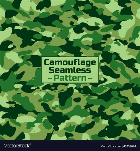 Camouflage Pattern Background Seamless Royalty Free Vector