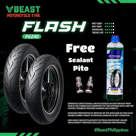 Beast Tire Tubeless Flash Free Sealant And Pito Shopee Philippines