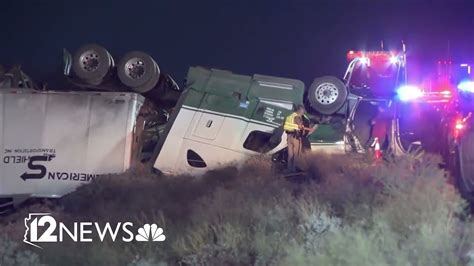 Semi Truck Crash Leaves 1 Person Dead Near Tonopah Youtube