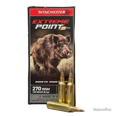 Munitions Winchester Extreme Point 270wsm 130gr Par 60 Balles Calibre