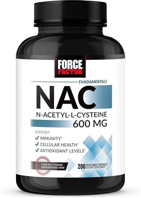 Amazon FORCE FACTOR NAC Supplement N Acetyl Cysteine 600 Mg