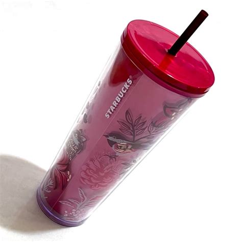 Starbucks Dining Starbucks Holiday 222 Poinsettia Floral Cold Cup