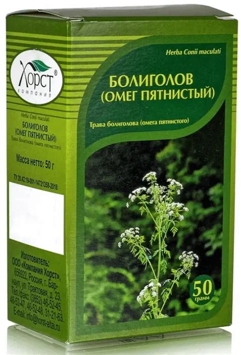 Купить Болиголов (омег пятнистый), трава 50 г. | цена отзывы инструкция
