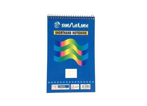 Sinarline Spiral Shorthand Pad Top Spiral A5 56gsm 70 Sheets Line