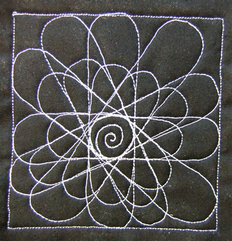 The Free Motion Quilting Project Day 216 Atomic Flower