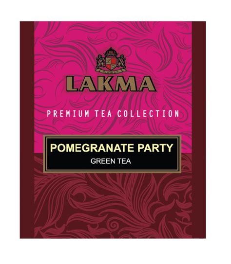 POMEGRANATE PARTY GREEN TEA 20 INDIVIDUALLY WRAPPED TEA BAGS